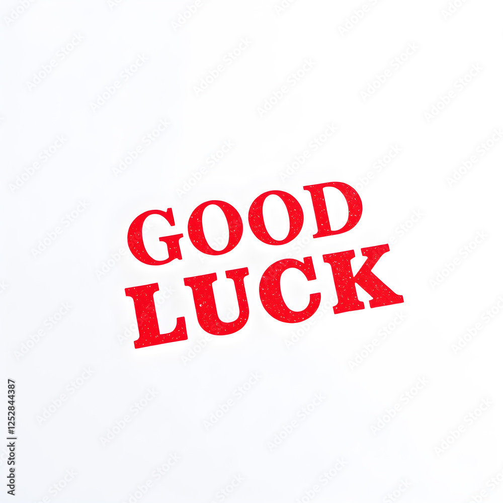 Good Luck text stamp red rubber stamp on white background. Generative AI Good Luck text stamp red rubber stamp on white background. Generative AI