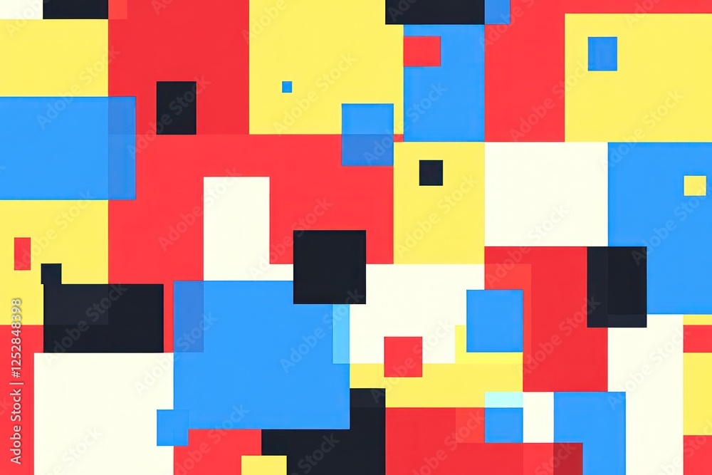 Colorful abstract geometric pattern featuring squares and rectangles in vibrant hues Colorful abstract geometric pattern featuring squares and rectangles in vibrant hues