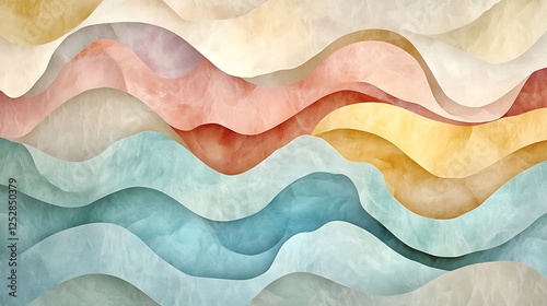 Wallpaper Mural Abstract Pastel Waves Textured Background Torontodigital.ca