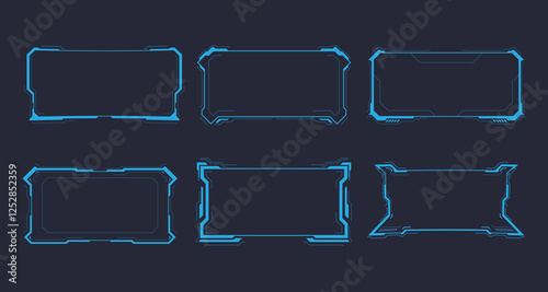 abstract sci fi frame template layout design concept background. vector illustration