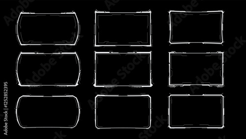 abstract sci fi frame template layout design concept background. vector illustration