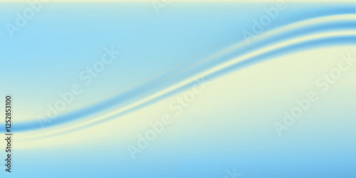 Beautiful Flowing Summer Color Abstract Background. Sky blue and cream gradient mesh background. Refreshing abstraction artwork. Vector