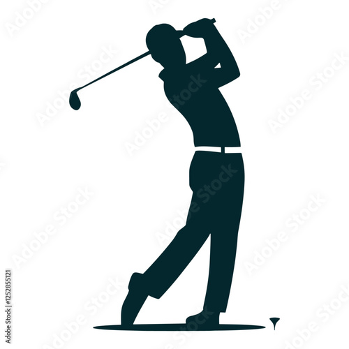 Silhouette of golf player 
