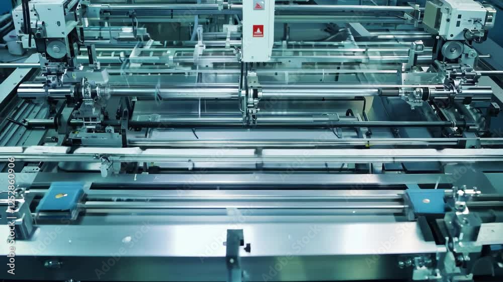 Detail of advanced machinery in a modern industrial setting. Detail of advanced machinery in a modern industrial setting.
