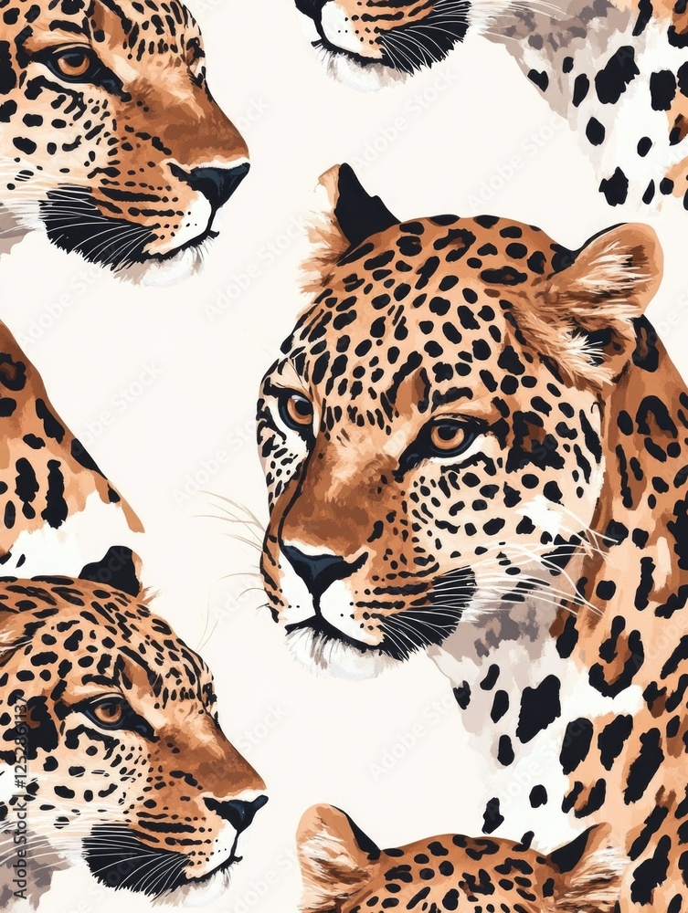 Obraz premium A panther print design.