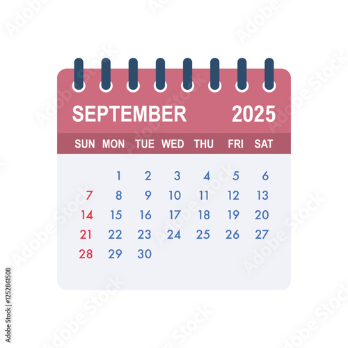September 2025 calendar page showing days and weeks
