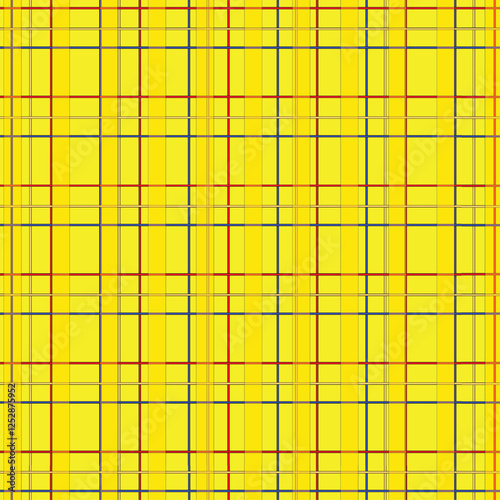 Tattersall Check Pattern. Shirt Fashion Textile Fabric. Repeating Tile Plaid Pattern. photo