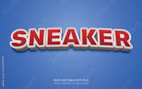 Sneaker 3D editable text style effect	
