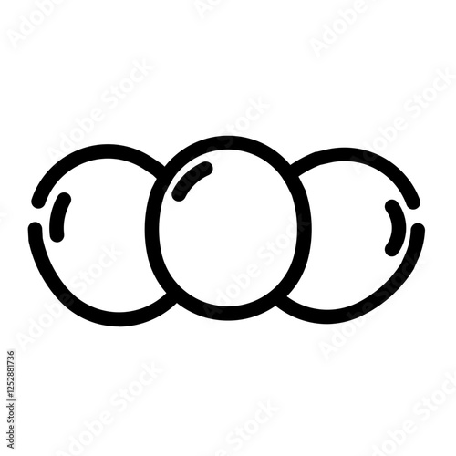 chicken eggs cut line icon