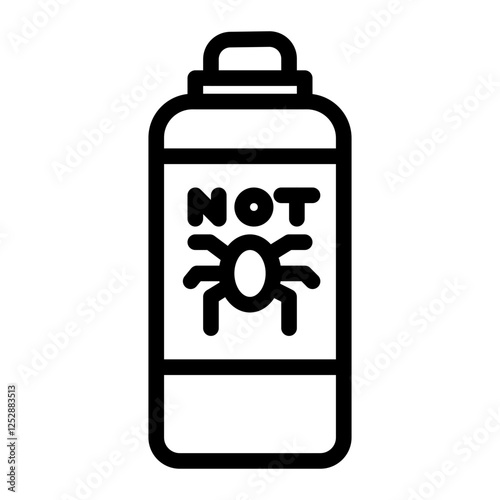 insect repellent bottle line icon