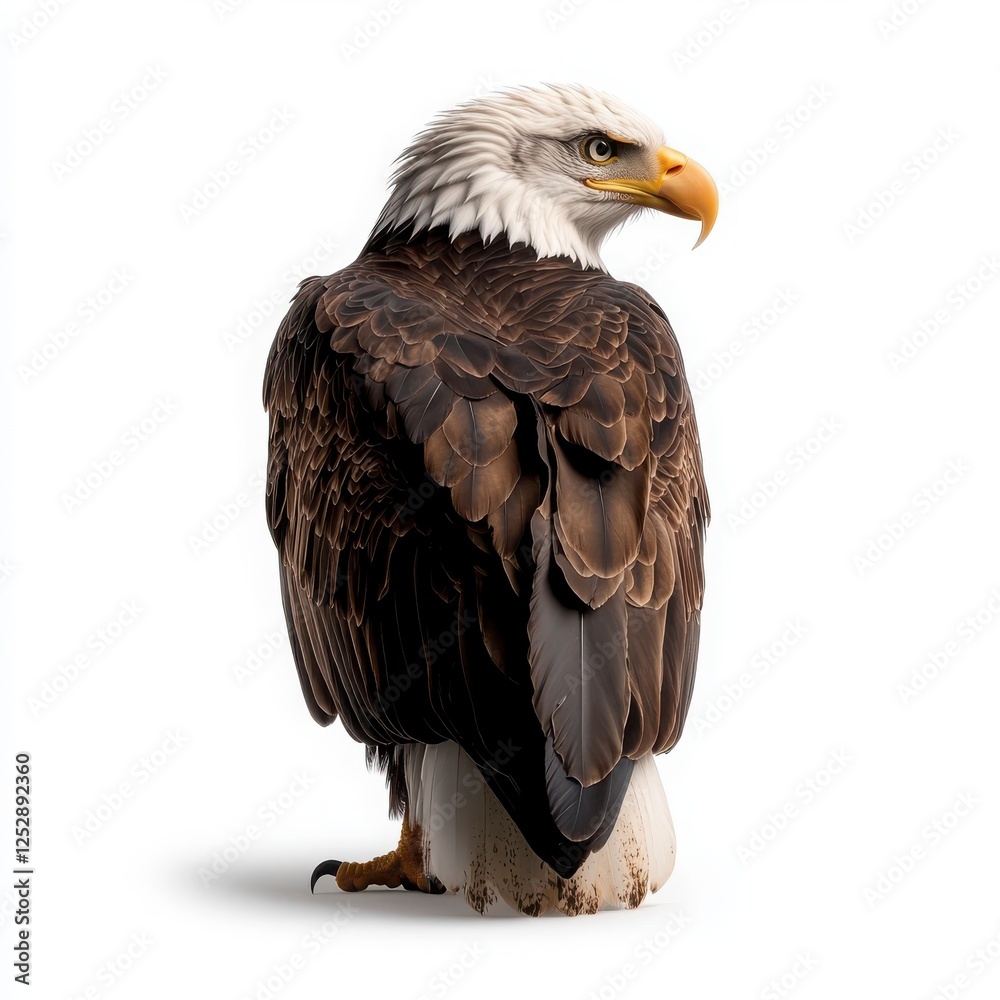 Obraz premium Majestic Bald Eagle in Profile with Detailed Feather Textures