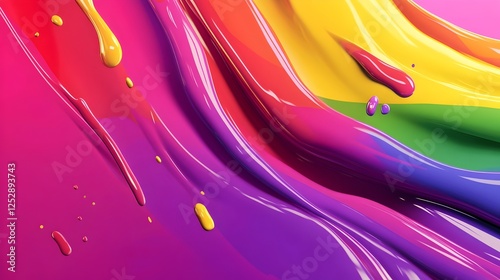 Pride Celebration: Vibrant Abstract Swirls and Splashes of Color, Perfect for LGBTQ+ themed designs, backgrounds, websites, social media, and          photo