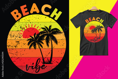 beach vibe t -shirt designe 