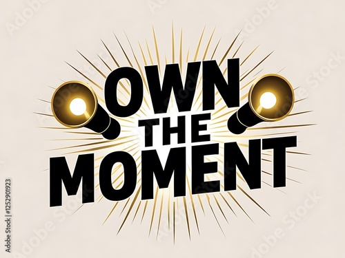 Own The Moment Motivational Poster Design photo