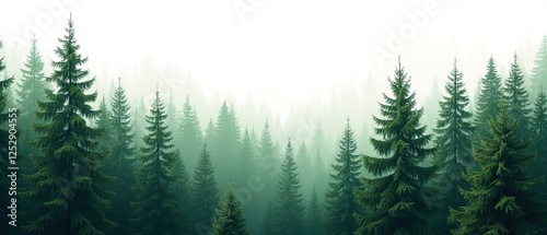 Swedish Forest Majesty: Emerald Pine & Fir Grove photo