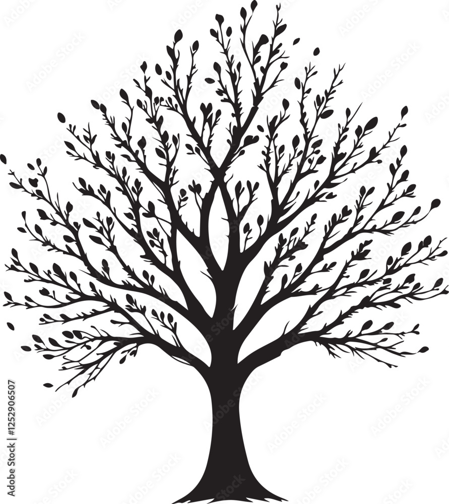 Obraz premium Tree silhouette vector collection