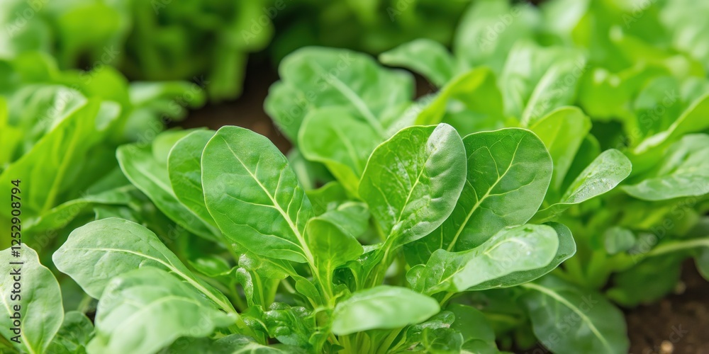 A close-up of fresh spinach leaves growing in nutrient-rich soil, emphasizing their vibrant green color. A close-up of fresh spinach leaves growing in nutrient-rich soil, emphasizing their vibrant green color.