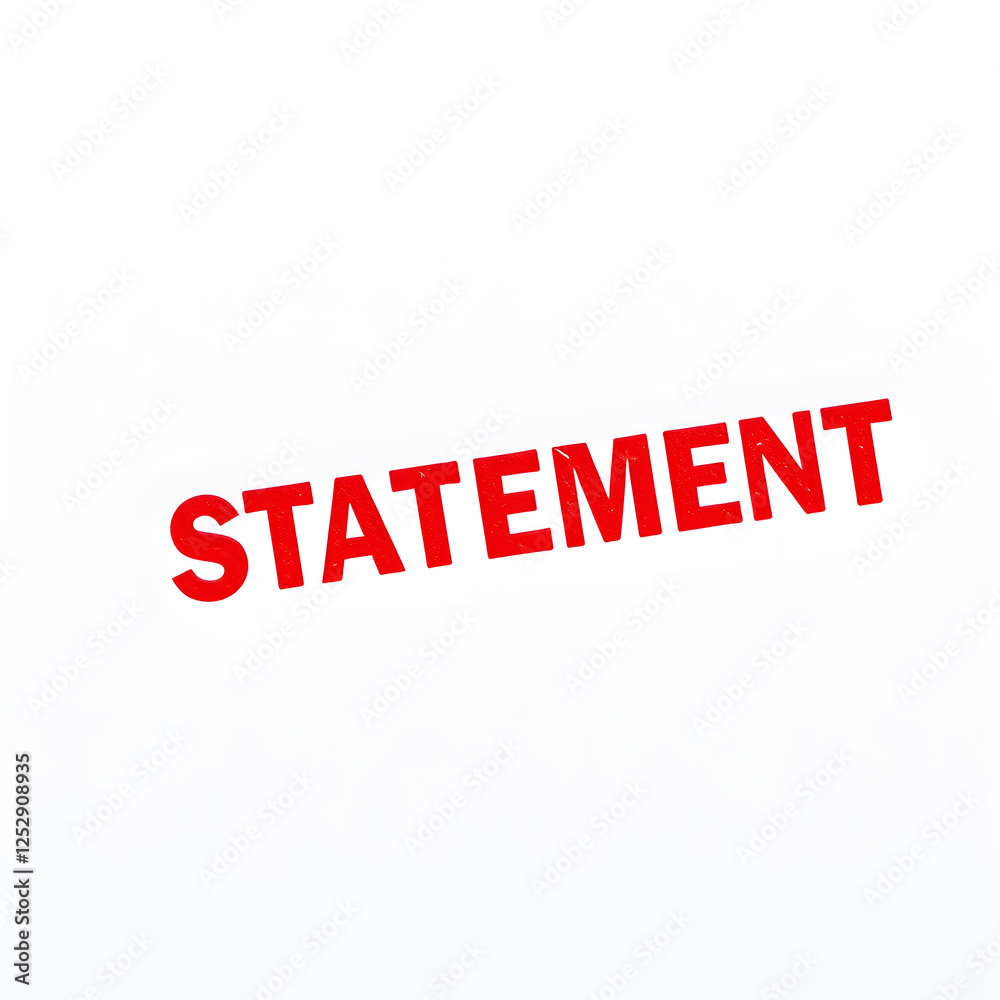 Statement text stamp red rubber stamp on white background. Generative AI Statement text stamp red rubber stamp on white background. Generative AI