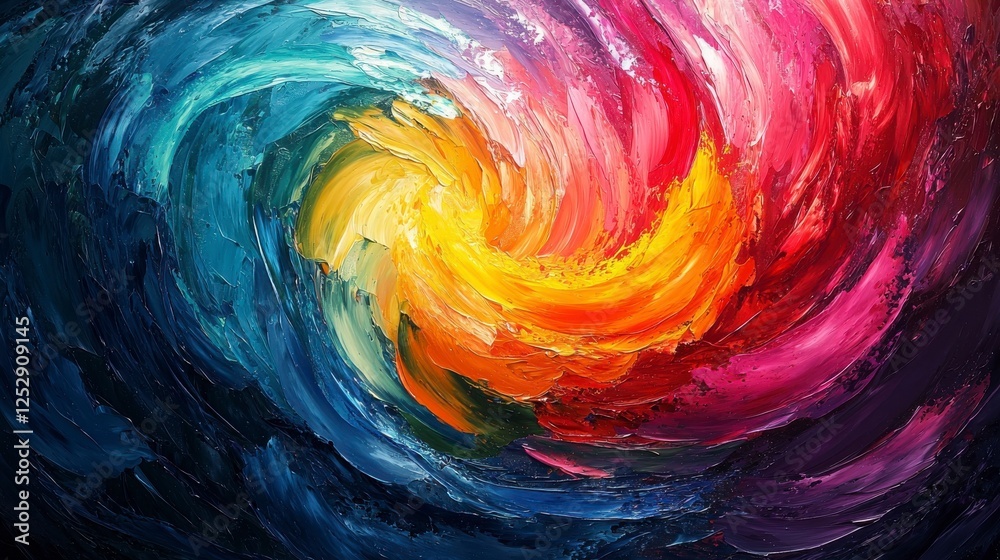 Vibrant Swirling Colors in Abstract Art Composition with Dynamic Brush Strokes and Rich Textures Showcasing a Colorful Palette Vibrant Swirling Colors in Abstract Art Composition with Dynamic Brush Strokes and Rich Textures Showcasing a Colorful Palette