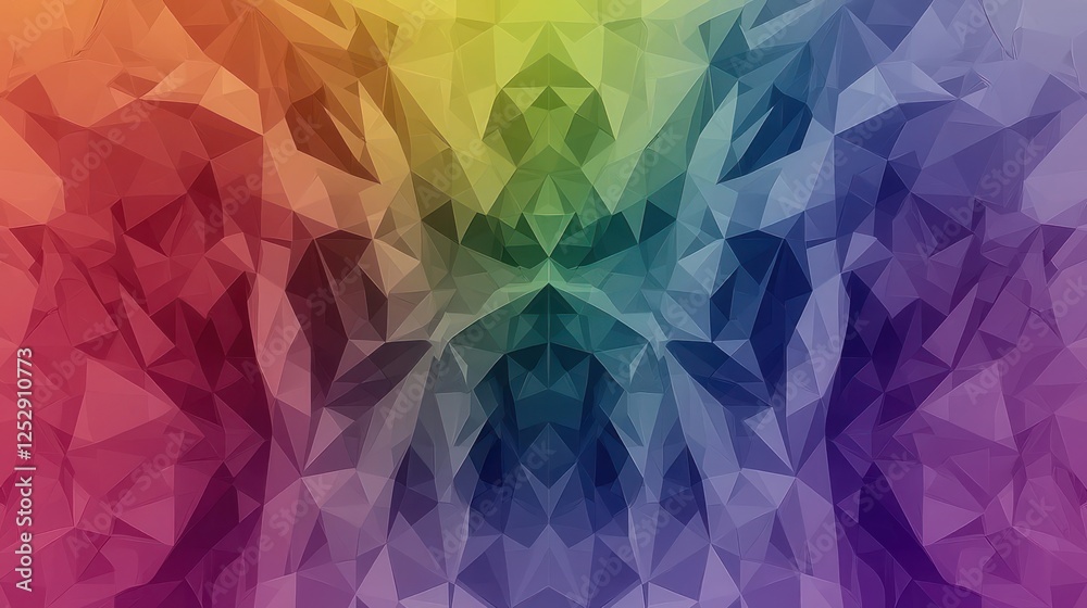 Obraz premium Abstract Rainbow Geometric Pattern