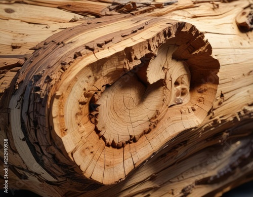 whittled wooden log with a unique shape and texture, twig, quercia photo