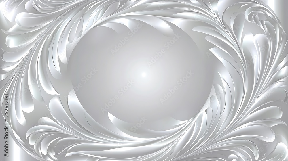 Silver floral frame, elegant background, design Silver floral frame, elegant background, design