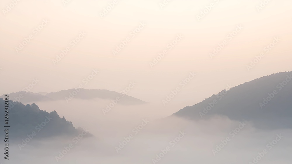 Fototapeta premium Abstract Misty Landscape with Soft Light Fading