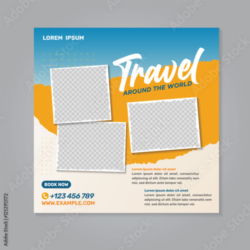 Travel Tours banner template	