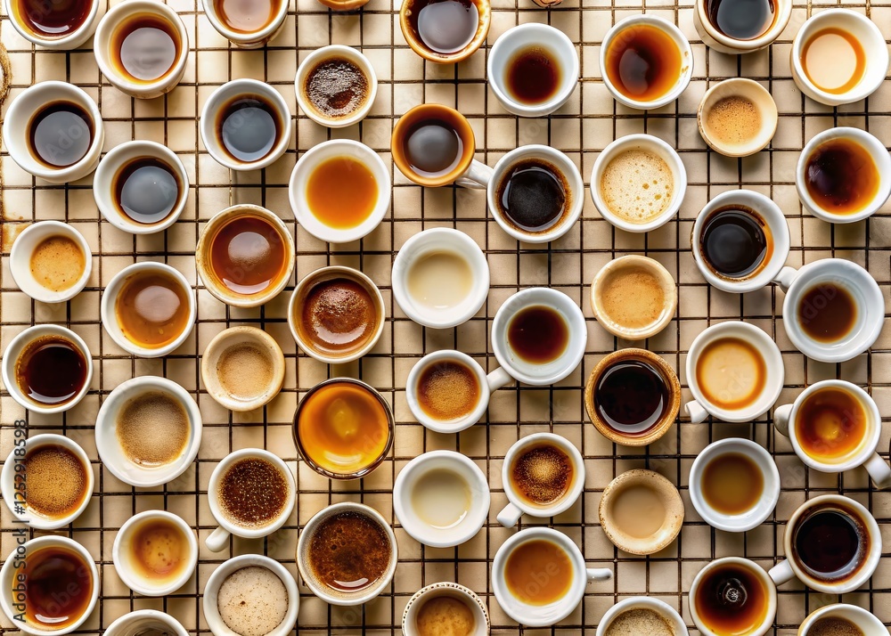 Coffee Cup Ring Stains Texture Grid: Brown Shades Design Resource Coffee Cup Ring Stains Texture Grid: Brown Shades Design Resource
