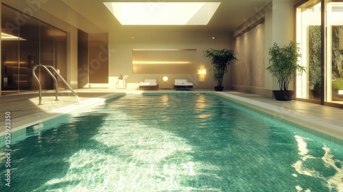 Wallpaper Mural Luxury Indoor Pool: Tranquil Oasis of Relaxation Torontodigital.ca