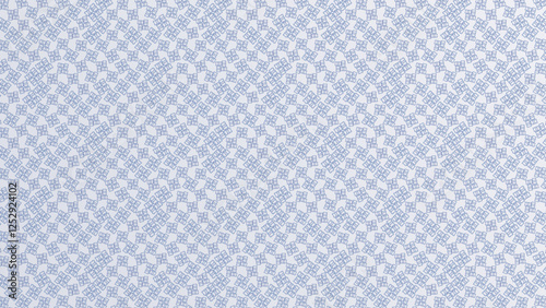 Cool and subtle repeating pattern with tiny square shapes, like a soft grid. Light blue and white, simple and clean, would look great as a background
