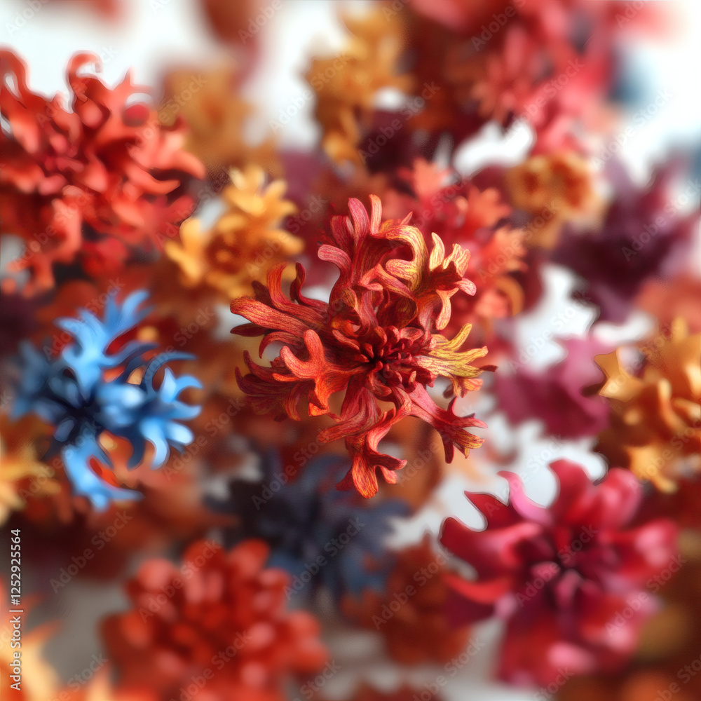 red and yellow chrysanthemum