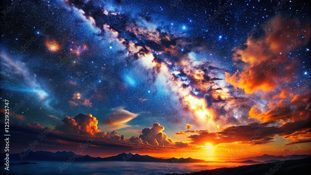 Cosmic Nebula and Galaxies: Stunning Night Sky Photography Background