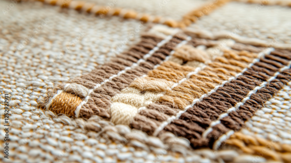 Textured woven fabric in warm latte hues with intricate patterns and soft fibers, creating cozy and rustic aesthetic. detailed craftsmanship highlights natural tones and tactile appeal Textured woven fabric in warm latte hues with intricate patterns and soft fibers, creating cozy and rustic aesthetic. detailed craftsmanship highlights natural tones and tactile appeal