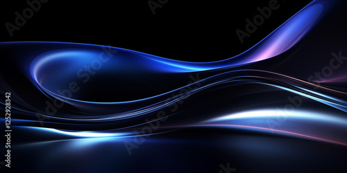 Dark blue wavy abstract background