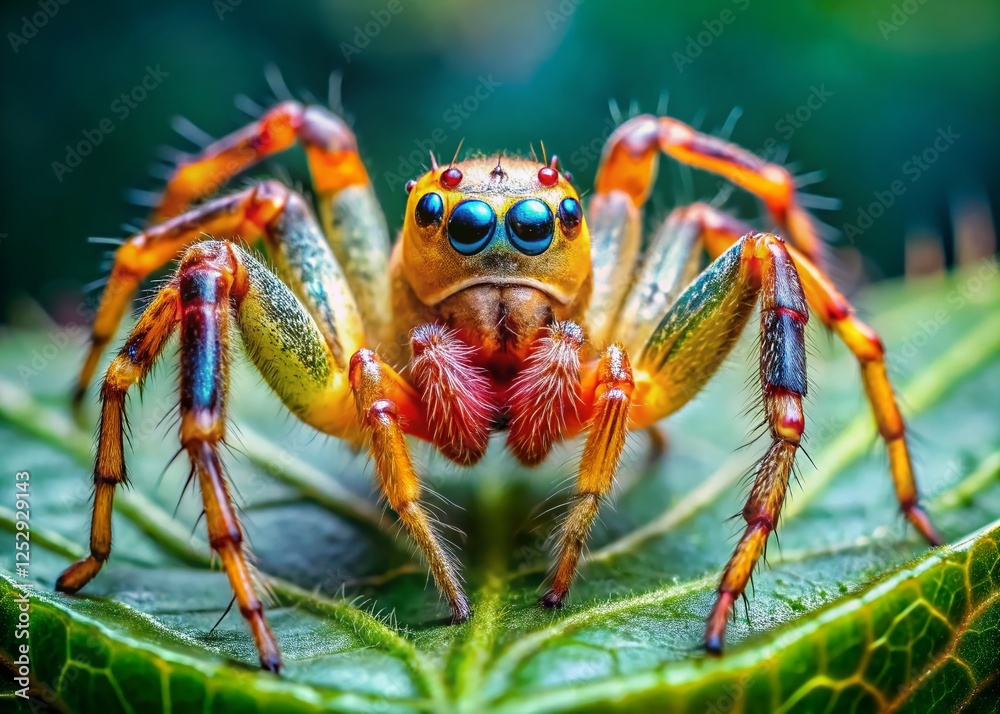 Fototapeta premium Crab Spider Molting: Macro Bokeh Shot, Amba, Kolhapur, Maharashtra, India