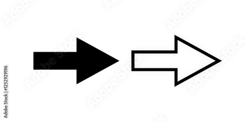 Free Download Arrow black and outline, vector  - GFXLoad