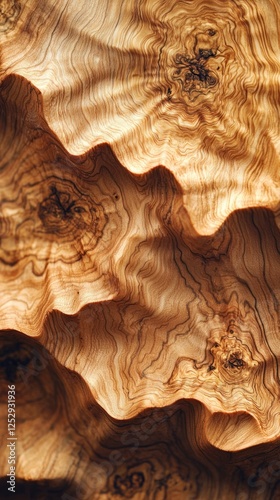 Wallpaper Mural Natural Wood Grain Pattern with Intricate Texture and Warm Tones Torontodigital.ca