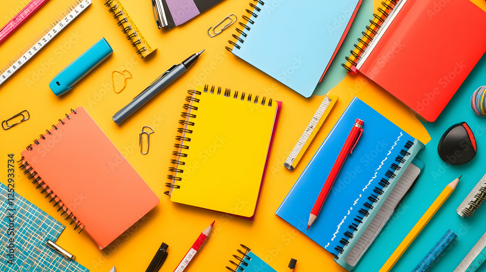 An aesthetically pleasing arrangement of notebooks, pens, and rulers set against a warm orange background, symbolizing creativity and organization.
An aesthetically pleasing arrangement of notebooks, pens, and rulers set against a warm orange background, symbolizing creativity and organization.