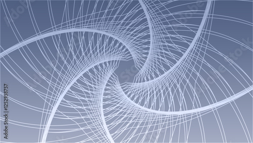 Geometric Design
Abstract architectural composition featuring intricate intersecting curved lines and grid patterns in white on a cool grey background.