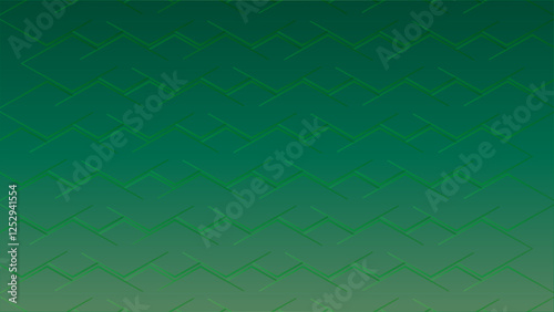 Modern geometric pattern with a dynamic zig-zag or chevron design in a refreshing green palette. The overlapping lines create a sense of depth and movement, making it a versatile background