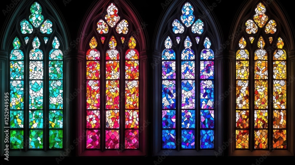 Pixelated Stained Glass Windows In Church Pixelated Stained Glass Windows In Church