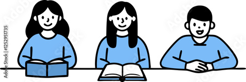 high school study illustration