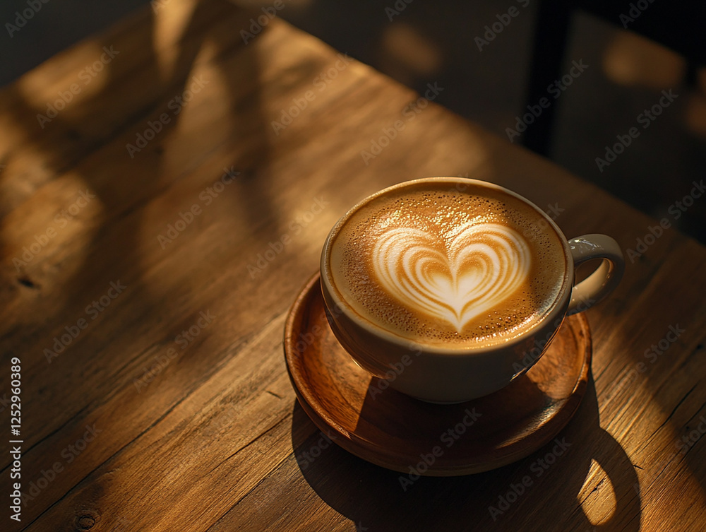 Coffee on the table, coffee in the sun Coffee on the table, coffee in the sun