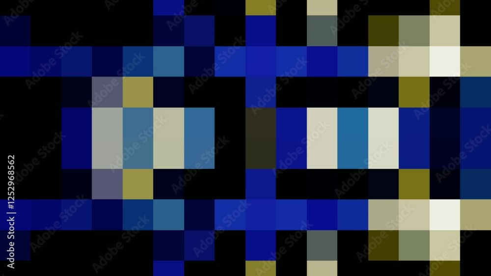 Colorful abstract blinking geometric pattern lights with squares and cubes Colorful abstract blinking geometric pattern lights with squares and cubes