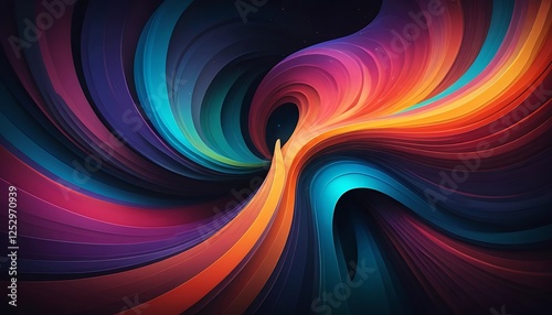 Abstract Colorful Swirl Background with Smooth Gradient Design and Modern Style