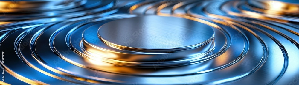 Abstract metal wave pattern with reflections. Abstract metal wave pattern with reflections.
