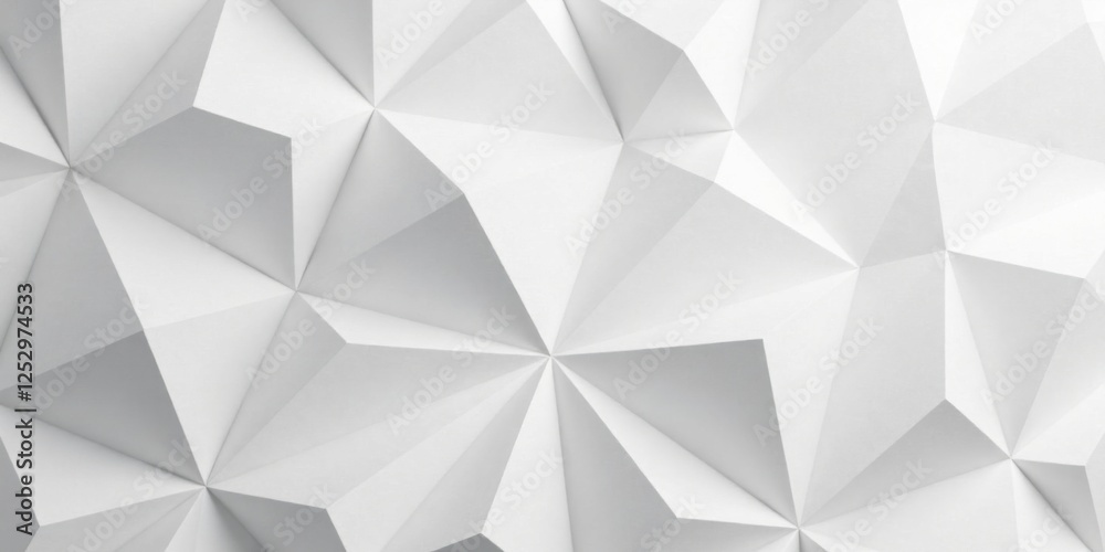 Abstract White Geometric Pattern Complex Interlocking Triangles Forming a Modern Textured Background Abstract White Geometric Pattern Complex Interlocking Triangles Forming a Modern Textured Background