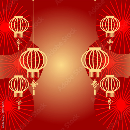 Chinese ornament include chinese lanterns, flower, yin and yang, and others chinese ornaments