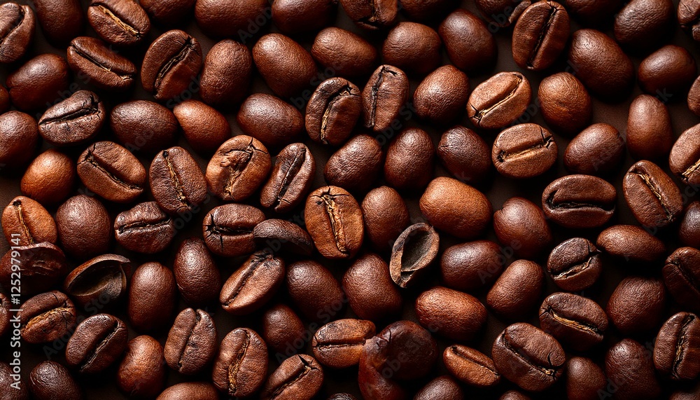 Coffee beans background, dark roasted coffee-beans closeup Coffee beans background, dark roasted coffee-beans closeup